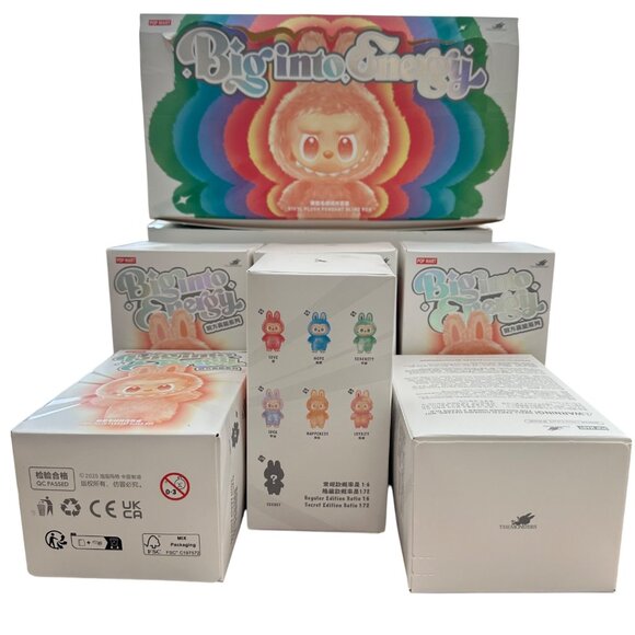 Pop Mart Big Into Energy Vinyl Plush Pendant Blind Box Set labubu - Picture 3 of 5